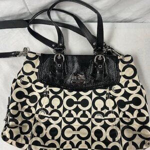 Black and White Coach Purse